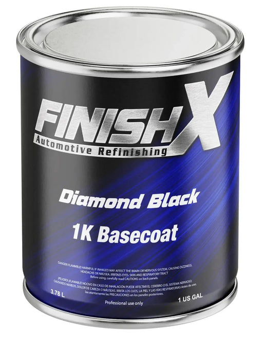 FinishX Automotive Refinishing Factory Color 1k Basecoat Diamond Black Ratio 1:1 Size: Gallon FinishX
