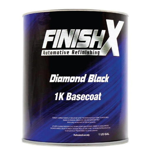 FinishX Automotive Refinishing Factory Color 1k Basecoat Diamond Black Ratio 1:1 Size: Gallon FinishX