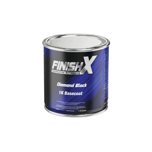 FinishX Automotive Refinishing Factory Color 1k Basecoat Diamond Black Ratio 1:1 Size: Quart FinishX