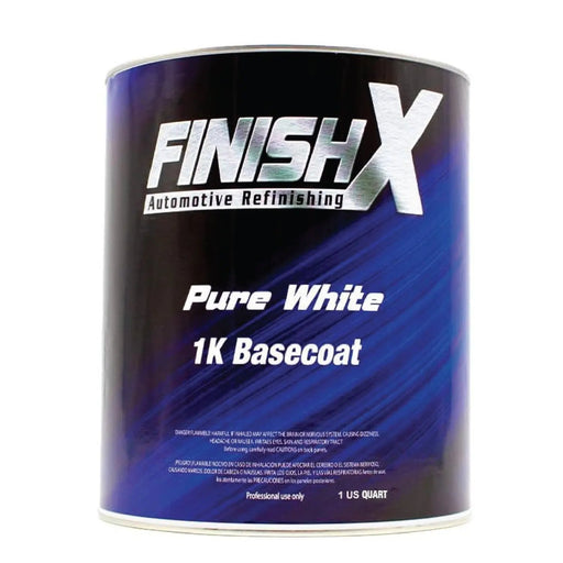 FinishX Automotive Refinishing Factory Color 1k Basecoat Pure White Ratio 1:1 National Supply Company