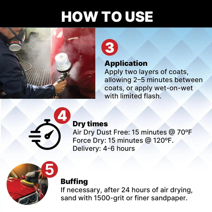 FinishX Automotive Refinishing Ultimate Clear Coat (FC1000 - 1 Gallon) 4:1 Kit with Slow Activator/Hardener (FH1030 - 1 quart) National Supply Company