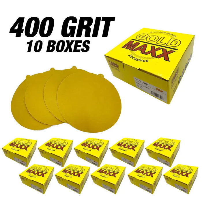 Gold Maxx Premium 6" PSA Sanding Discs – Value Pack (10 Boxes of 50) - Adhesive Sticky Back Sandpaper for DA Sander National Supply Company