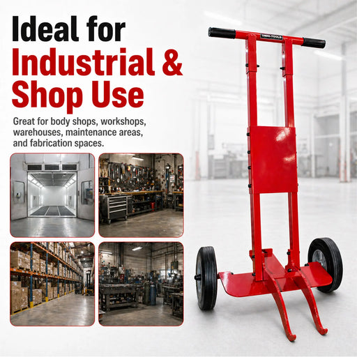 Grate Lifter Trolley – Heavy Duty Floor Grate Removal Tool with 8" Air Wheels, Ergonomic Spray Booth Grate Lift Cart – Supports up to 250 lbs, Industrial Grate Handling Tool LAUCO
