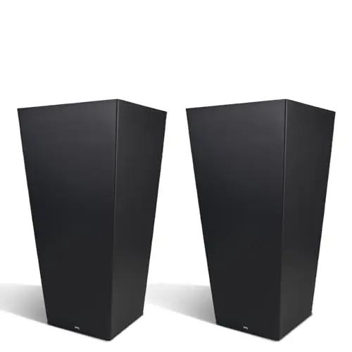 HIG 30-Inch Tall Black Planter – Modern Tapered Square Flower Pot for Indoor & Outdoor Use, Durable Plastic, Weatherproof & UV Resistant with Drainage Hole, Large Decorative Plant Container LAUCO