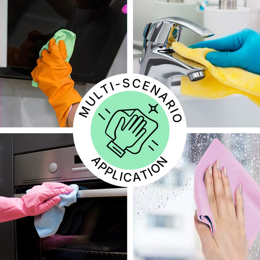 HIG PVA Microfiber Cleaning Towels, Professional Grade Synthetic Chamois Cloths for Streak Free Shine, Ultra Absorbent, Smooth & Reusable All-Purpose Cleaning Rags for Home, Car & Kitchen (5, Green) LAUCO