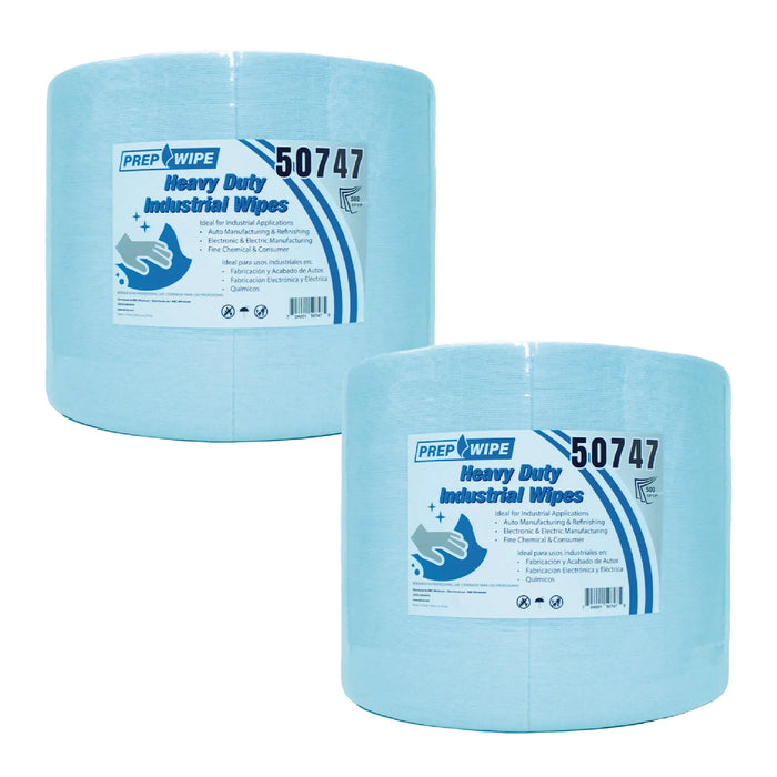 Heavy Duty cloths, Industrial Wipes Jumbo Roll, Blue (500 Sheets/Roll, 1 Roll/Case, 11.8” x 15” each sheet) National Supply Company