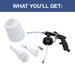 High Pressure Car Cleaning Tornado Air Gun Kit with 1L Foam Bottle, 2 Set Nozzle Sprayer Connector for Car Detailing National Supply Company