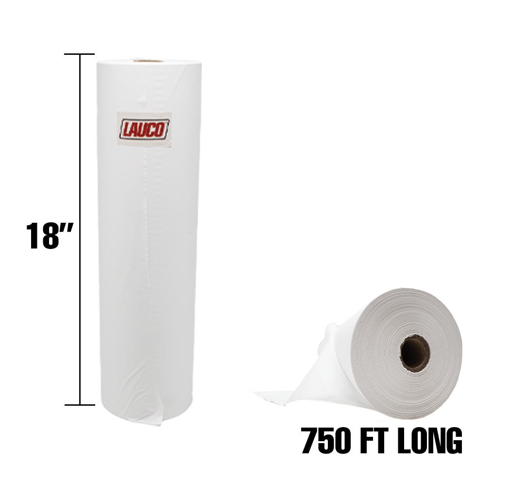 LAUCO 18"W x 750'L White Polyester Masking Paper