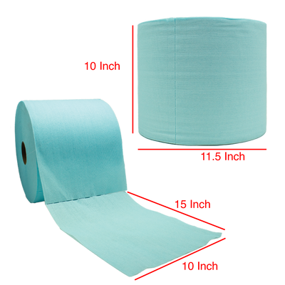 Industrial Wipes Jumbo Roll, Blue (500 Sheets/Roll, 1 Roll/Case, 10” x 15” each sheet)