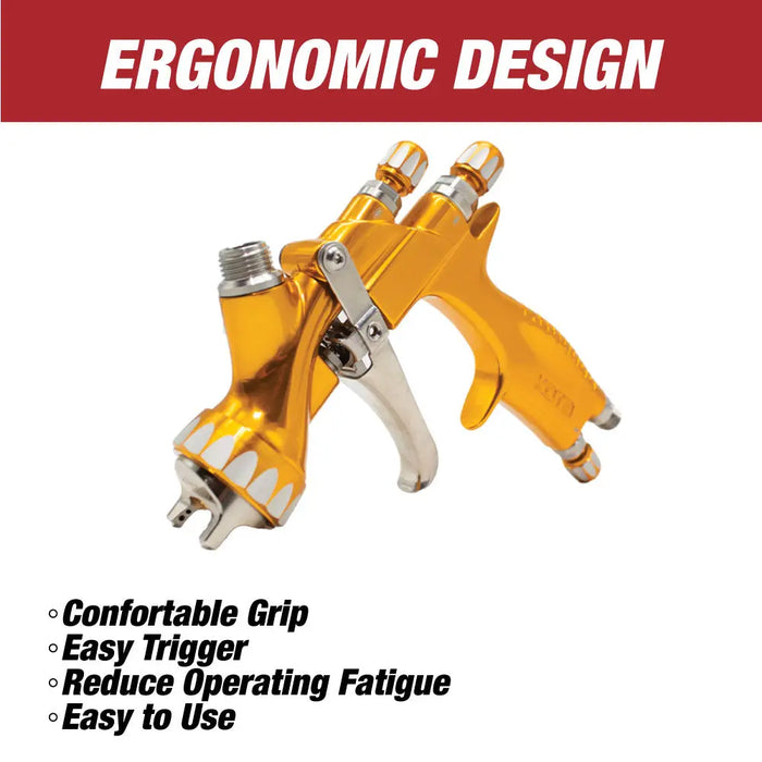 KOTA Gold Edition HVLP Paint Spray Gun with 1.3 MM or 1.4 MM Nozzle (with Cup) - National Supply Company