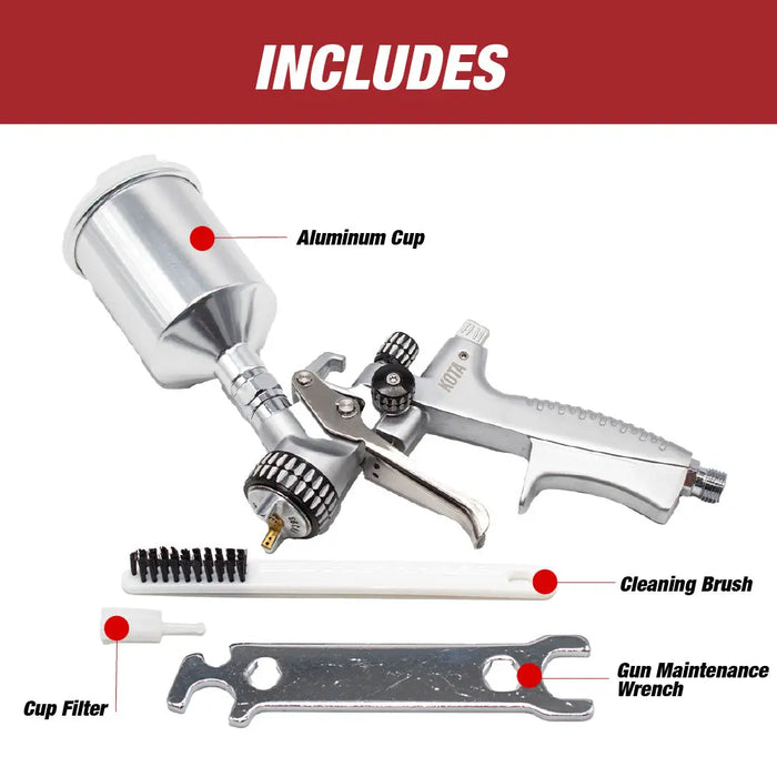 KOTA HVLP Spray Gun Mini Paint with 1.2 MM Nozzle - National Supply Company