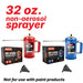 KOTA Non-Aerosol Pressure Sprayer, Refillable Steel Bottle, 32oz Color: Red & Blue National Supply Company