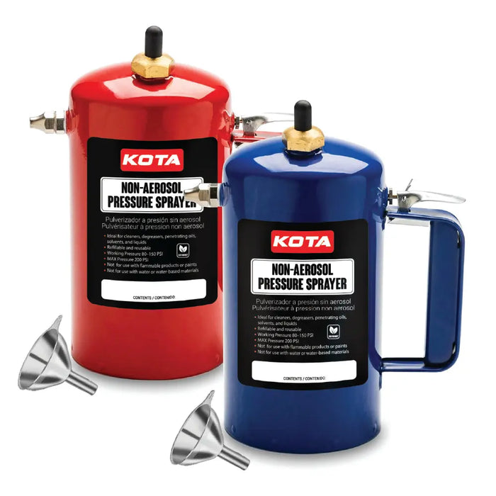 KOTA Non-Aerosol Pressure Sprayer, Refillable Steel Bottle, 32oz National Supply Company