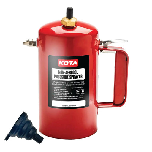 KOTA Non-Aerosol Pressure Sprayer, Refillable Steel Bottle, 32oz National Supply Company