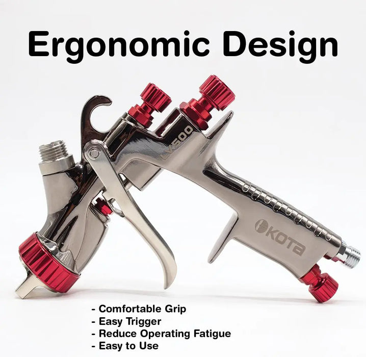 KOTA Paint Spray Gun LVLP 1.3mm or 1.4mm Nozzle with Aluminum Cup - National Supply Company