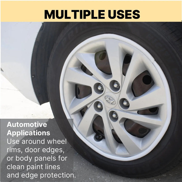 LAUCO 13MM x 50M Soft Edge Foam Masking Tape for Sealing Car Door Jams Overspray Protection (1/2 Inch x 55 Yards) - (19528) National Supply Company