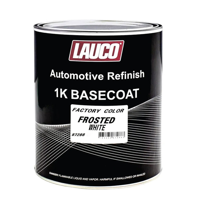 LAUCO 1K Basecoat Frosted White – White Automotive Paint – Factory Color Match – 1 Gallon – Spray Gun Ready – Mixing Ratio 1:1 – Car Repaint Base Coat Lauco