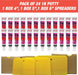 LAUCO 1K Body Filler Putty (24 Pack) and 300 Spreaders (100pack of 4 Inches, 100pack of 5 inches, 100pack of 6 inches) - Quick & Easy Combo Pack for Multiple Surfaces Repairs National Supply Company