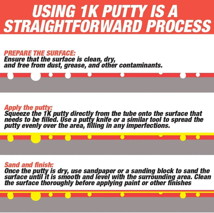 LAUCO 1K Body Filler Putty (24 Pack) and 300 Spreaders (100pack of 4 Inches, 100pack of 5 inches, 100pack of 6 inches) - Quick & Easy Combo Pack for Multiple Surfaces Repairs National Supply Company