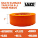 LAUCO 2 in. x 60 Yd (5 Roll) Orange Automotive Refinishing Masking Tape, Moisture, UV, and Heat Resistant, Multi-Purpose Masking Tape, No Residue (19542-5) LAUCO