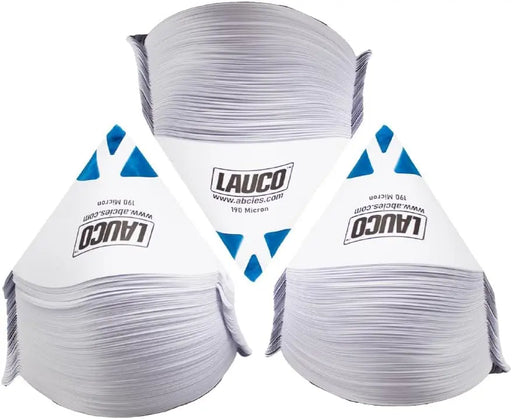LAUCO 250 Pcs of Paint Strainer with Fine 190 Micron Filter Tips - Premium Pure Blue Ultra-Flow Blue Nylon Mesh, Paint Filters Cone Strainer for Automotive Spray Paint- Paint Filters Cone LAUCO