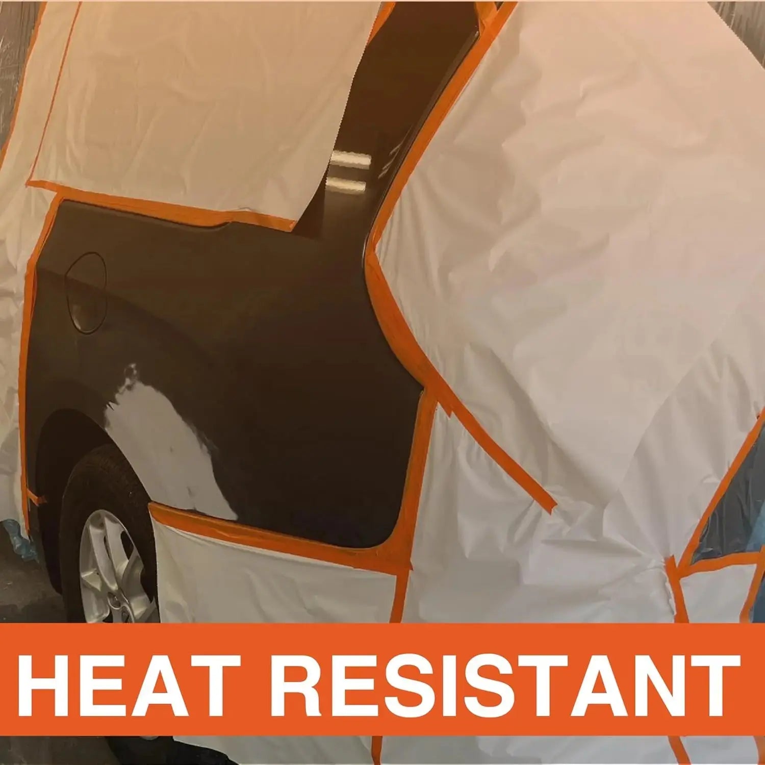 LAUCO 3/4 in. x 60 Yd (12 Roll) Orange Automotive Refinishing Masking Tape, Moisture, UV, and Heat Resistant, Multi-Purpose Masking Tape, No Residue (19540-12) LAUCO