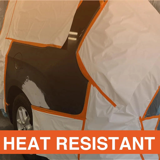 LAUCO 3/4 in. x 60 Yd (12 Roll) Orange Automotive Refinishing Masking Tape, Moisture, UV, and Heat Resistant, Multi-Purpose Masking Tape, No Residue (19540-12) LAUCO