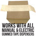 LAUCO 3" x 450' Gummed Paper Tape – Water Activated Kraft Packing Tape for Shipping & Heavy Duty Packaging – Tamper Evident Brown Gum Tape with Fiberglass Support – 10 Rolls, Biodegradable National Supply Company