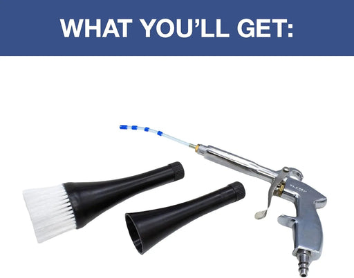LAUCO Air Blow Gun for Car Detailing, High-Pressure Cleaner with Nozzle & Brush National Supply Company