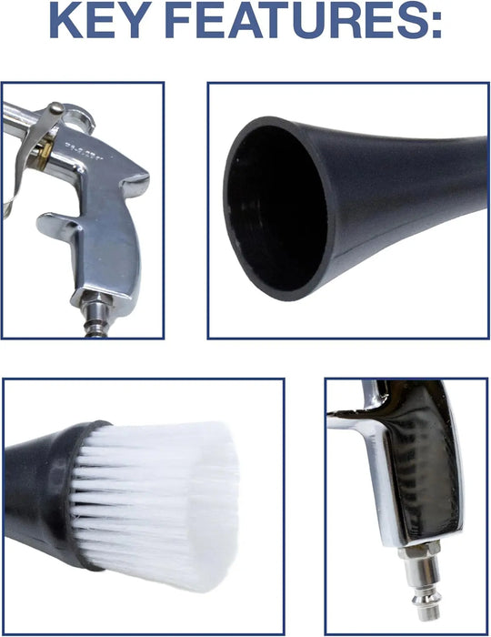 LAUCO Air Blow Gun for Car Detailing, High-Pressure Cleaner with Nozzle & Brush National Supply Company