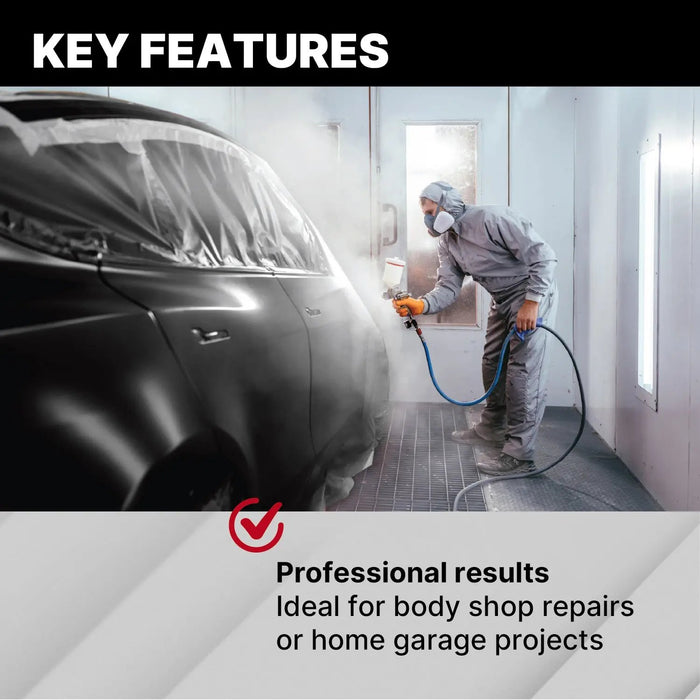 LAUCO Black 1K Basecoat Automotive Paint – Factory Color Match Ebony – 1 Quart – Spray Gun Ready – Deep Black Finish – Mixing Ratio 1:1 – Auto Body Refinish [87287-Quart] LAUCO