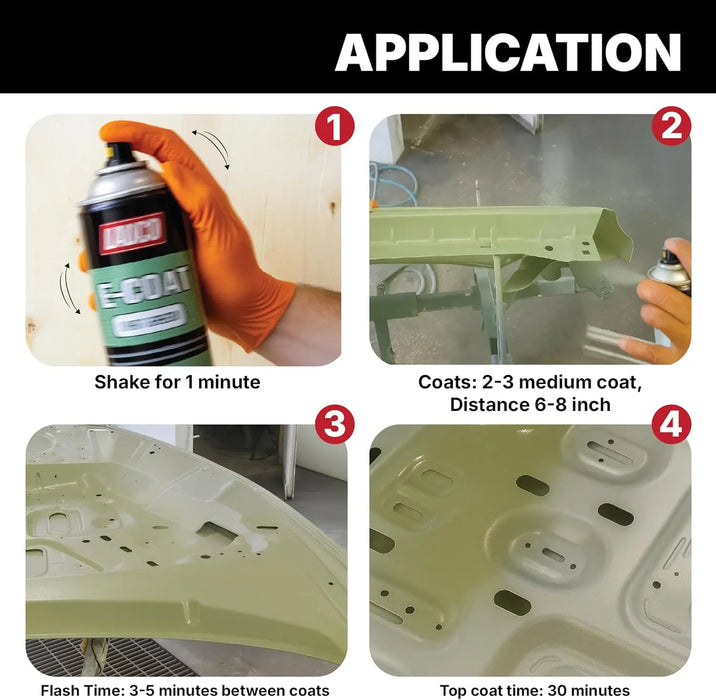 LAUCO E-Coat Olive Green 11 Oz Aerosol Spray Can - Direct to Metal (DTM) Automotive Primer, Restoration, Light Green - 57075 National Supply Company