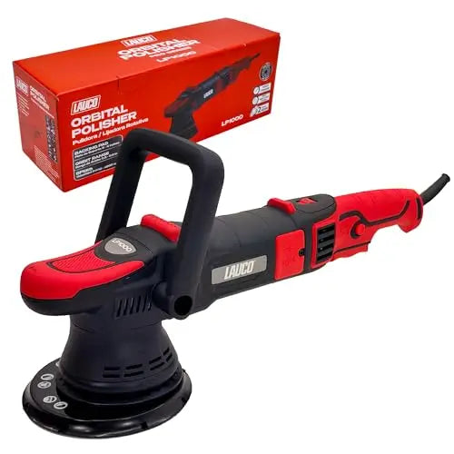 LAUCO Gear Driven Orbital Polisher 1000W with 6-Inch Backing Pad, 6-Speed Variable Control, High Torque Dual Action Polisher for Car Detailing, Paint Correction, Waxing, Buffing & Polishing LAUCO