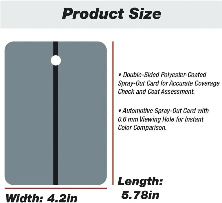 LAUCO Metal Spray Out Cards – White & Medium Grey Automotive Color Matching Test Panels – 4" x 6" Spray Out Sample Cards – Available in 50 Pack LAUCO
