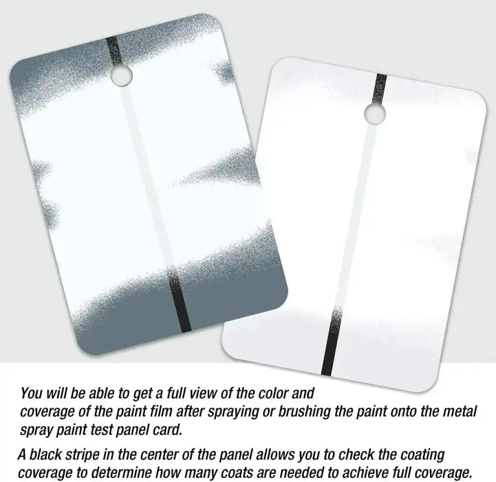 LAUCO Metal Spray Out Cards – White & Medium Grey Automotive Color Matching Test Panels – 4" x 6" Spray Out Sample Cards – Available in 50 Pack LAUCO