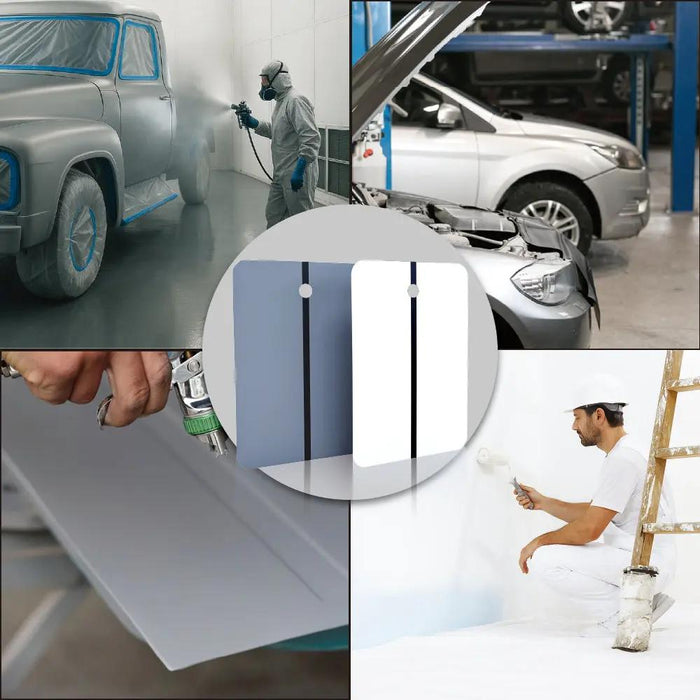 LAUCO Metal Spray Out Cards – White & Medium Grey Automotive Color Matching Test Panels – 4" x 6" Spray Out Sample Cards – Available in 50 Pack & 100 Pack (50 Pack) LAUCO