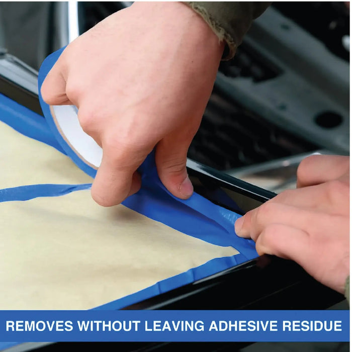 LAUCO Multi-Surface Blue Painter’s Masking Tape, Medium Adhesion, UV-Resistant, Clean Removal, 0.94 in x 60 yds (24mm x 55m) Rolls, Ideal for Indoor & Outdoor Painting, Trim, Walls LAUCO