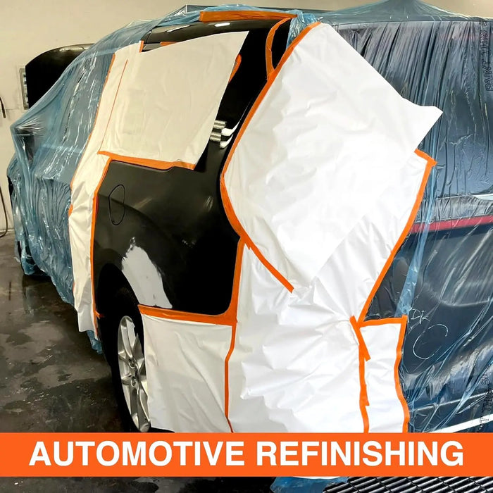 LAUCO Orange Automotive Refinishing Masking Tape, Autobody Painters Tape, Moisture, UV and Heat Resistant, Multi-Purpose Masking Tape, No Residue, Painters Tape Bulk (2 in. X 60 Yd. 20 Rolls) LAUCO