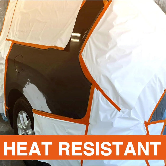 LAUCO Orange Automotive Refinishing Masking Tape, Autobody Painters Tape, Moisture, UV and Heat Resistant, Multi-Purpose Masking Tape, No Residue, Painters Tape Bulk (2 in. X 60 Yd. 20 Rolls) LAUCO