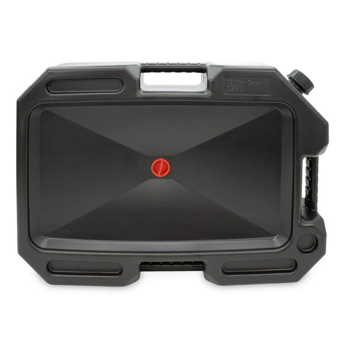 LAUCO Plastic Oil Drain Pan – 12 Liter Spill-Proof Container with Cap and Handle – Heavy-Duty Oil Change Catch Pan for Garage & Automotive Use (23.2" x 16.34" x 5.16") LAUCO