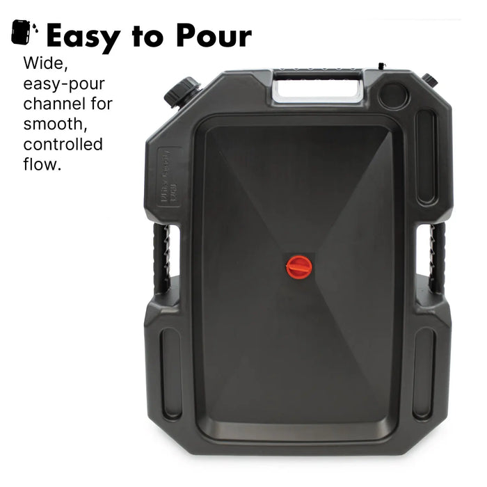 LAUCO Plastic Oil Drain Pan – 12 Liter Spill-Proof Container with Cap and Handle – Heavy-Duty Oil Change Catch Pan for Garage & Automotive Use (23.2" x 16.34" x 5.16") LAUCO