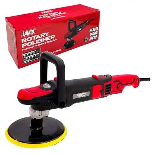 LAUCO Rotary and Gear Driven Orbital Polisher 1200W - 1000W with 6-Inch Backing Pad, 6-Speed Variable Control, High Torque Machines for Car Detailing, Paint Correction, Waxing, Buffing & Polishing LAUCO