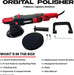LAUCO Rotary and Gear Driven Orbital Polisher 1200W - 1000W with 6-Inch Backing Pad, 6-Speed Variable Control, High Torque Machines for Car Detailing, Paint Correction, Waxing, Buffing & Polishing LAUCO