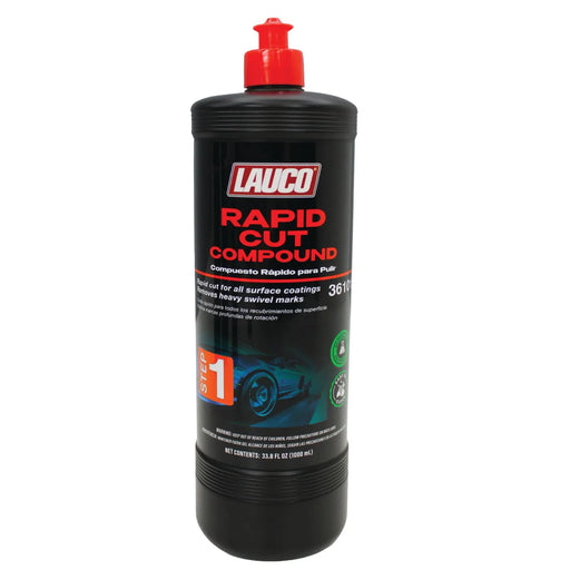 LAUCO Step 1 – Rapid Cutting Compound [36101] – Fast Sanding Mark Removal for All Surface Coatings – Automotive Grade, High-Cut, Silicone-Free Lauco