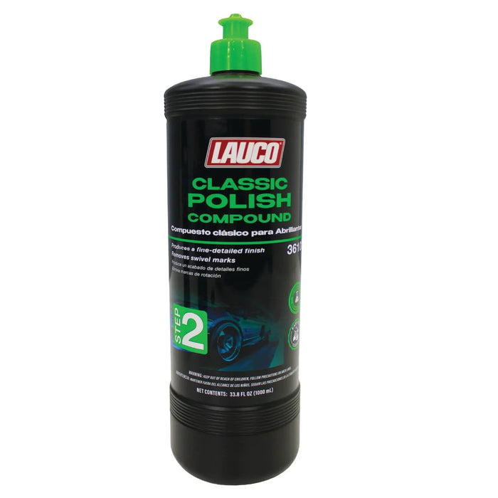 LAUCO Step 2 – Classic Polish Compound [36102] – Removes Swirl Marks & Scratches, Delivers Fine Detailed Finish – Automotive Grade, Silicone-Free Lauco