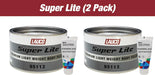 LAUCO Super Lite Premium Lightweight Body Filler - Pack of 2 -Super Smooth Formula forr Fast & Easy Automotive Repairs, Adheres to Fiberglass, Steel, Galvanized, Zinc & Aluminum, 2 Quart + 2 Hardener National Supply Company