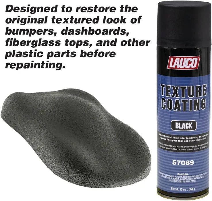 LAUCO Texture Coating Black 13oz Aerosol Spray Can - Automotive and Industrial Use - 57089 National Supply Company