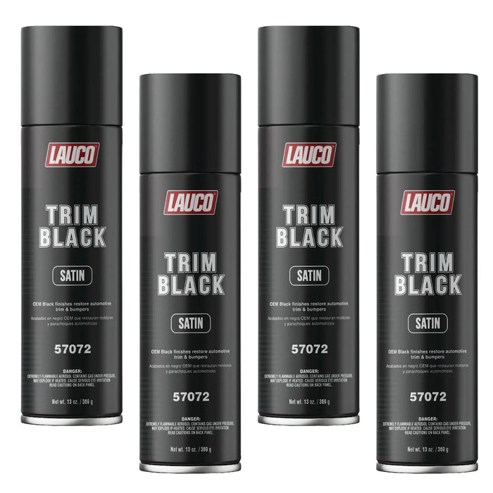 Trim Black Satin 13 oz. Automotive Aerosol Spray Paint Can, Black Spray Paint with Satin Finish - Designed for Plastic, Aluminum, Steel and Stainless Steel - National Supply Company