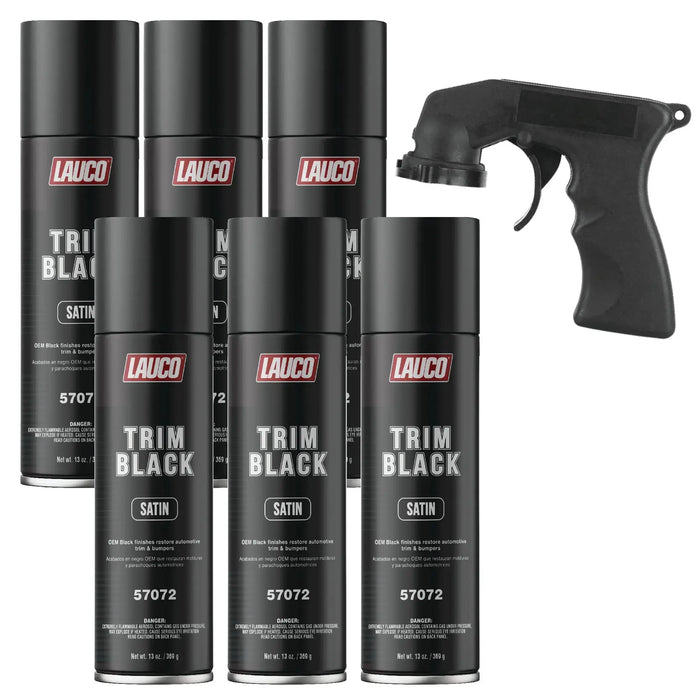 Trim Black Satin 13 oz. Automotive Aerosol Spray Paint Can, Black Spray Paint with Satin Finish - Designed for Plastic, Aluminum, Steel and Stainless Steel - National Supply Company