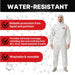 LAUCO White Polyester Reusable & Washable Paint Coverall Spray Suit With Hood National Supply Company